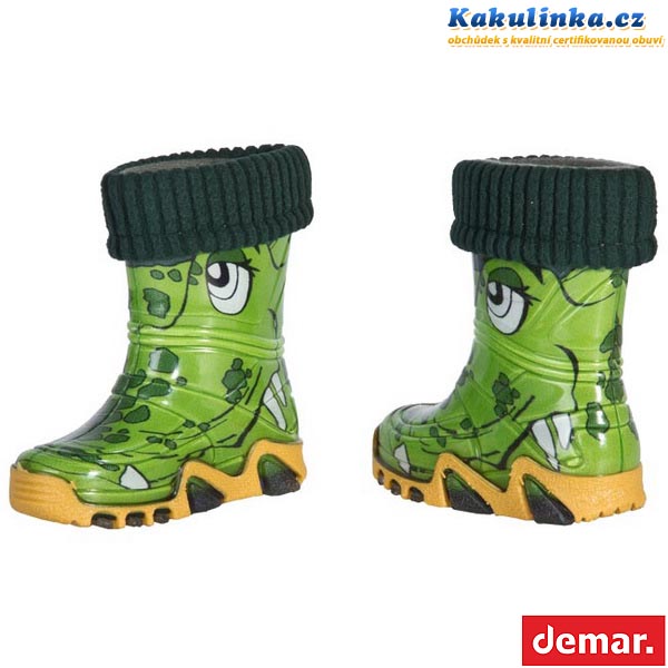 Dětské zateplené gumáky Demar (krokodýl) - velikost 34/35 - Kliknutím na obrázek zavřete