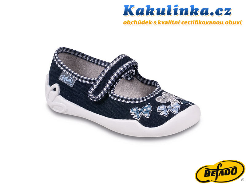 Dětské bačkorky Befado Blanka 114X148 - velikost 27 - Kliknutím na obrázek zavřete